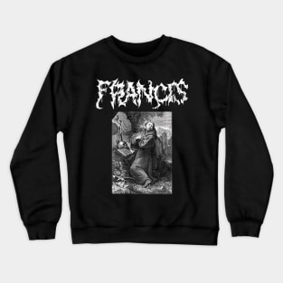 Saint Francis of Assisi Gothic Death Metal Crewneck Sweatshirt